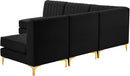 Alina Black Velvet Modular Sectional - Town Of Bargains Furniture - NY