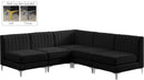 Alina Black Velvet Modular Sectional - Town Of Bargains Furniture - NY
