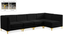 Alina Black Velvet Modular Sectional - Town Of Bargains Furniture - NY