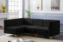 Alina Black Velvet Modular Sectional - Town Of Bargains Furniture - NY