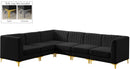 Alina Black Velvet Modular Sectional - Town Of Bargains Furniture - NY