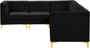 Alina Black Velvet Modular Sectional - Town Of Bargains Furniture - NY