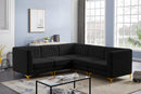 Alina Black Velvet Modular Sectional - Town Of Bargains Furniture - NY
