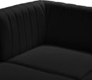 Alina Black Velvet Modular Sectional - Town Of Bargains Furniture - NY