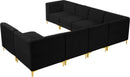 Alina Black Velvet Modular Sectional - Town Of Bargains Furniture - NY