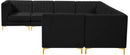 Alina Black Velvet Modular Sectional - Town Of Bargains Furniture - NY