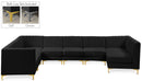 Alina Black Velvet Modular Sectional - Town Of Bargains Furniture - NY