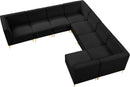 Alina Black Velvet Modular Sectional - Town Of Bargains Furniture - NY