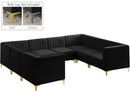 Alina Black Velvet Modular Sectional - Town Of Bargains Furniture - NY