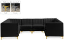 Alina Black Velvet Modular Sectional - Town Of Bargains Furniture - NY