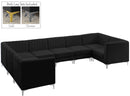Alina Black Velvet Modular Sectional - Town Of Bargains Furniture - NY