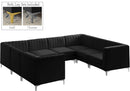 Alina Black Velvet Modular Sectional - Town Of Bargains Furniture - NY