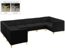 Alina Black Velvet Modular Sectional - Town Of Bargains Furniture - NY