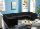 Alina Black Velvet Modular Sectional - Town Of Bargains Furniture - NY