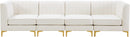 Alina Cream Velvet Modular Sofa