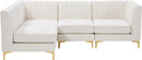 Alina Cream Velvet Modular Sectional - Town Of Bargains Furniture - NY