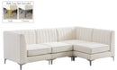 Alina Cream Velvet Modular Sectional - Town Of Bargains Furniture - NY