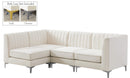 Alina Cream Velvet Modular Sectional - Town Of Bargains Furniture - NY