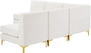 Alina Cream Velvet Modular Sectional - Town Of Bargains Furniture - NY