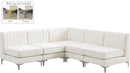 Alina Cream Velvet Modular Sectional - Town Of Bargains Furniture - NY