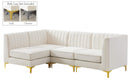 Alina Cream Velvet Modular Sectional - Town Of Bargains Furniture - NY