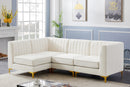 Alina Cream Velvet Modular Sectional - Town Of Bargains Furniture - NY