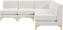 Alina Cream Velvet Modular Sectional - Town Of Bargains Furniture - NY