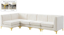 Alina Cream Velvet Modular Sectional - Town Of Bargains Furniture - NY
