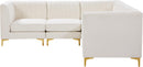 Alina Cream Velvet Modular Sectional - Town Of Bargains Furniture - NY