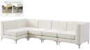 Alina Cream Velvet Modular Sectional - Town Of Bargains Furniture - NY