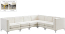 Alina Cream Velvet Modular Sectional - Town Of Bargains Furniture - NY