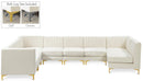 Alina Cream Velvet Modular Sectional - Town Of Bargains Furniture - NY