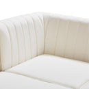 Alina Cream Velvet Modular Sectional - Town Of Bargains Furniture - NY