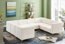 Alina Cream Velvet Modular Sectional - Town Of Bargains Furniture - NY