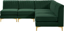 Alina Green Velvet Modular Sectional - Town Of Bargains Furniture - NY