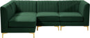 Alina Green Velvet Modular Sectional - Town Of Bargains Furniture - NY