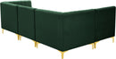 Alina Green Velvet Modular Sectional - Town Of Bargains Furniture - NY