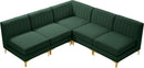 Alina Green Velvet Modular Sectional - Town Of Bargains Furniture - NY