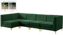 Alina Green Velvet Modular Sectional - Town Of Bargains Furniture - NY