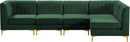 Alina Green Velvet Modular Sectional - Town Of Bargains Furniture - NY