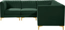 Alina Green Velvet Modular Sectional - Town Of Bargains Furniture - NY