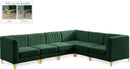 Alina Green Velvet Modular Sectional - Town Of Bargains Furniture - NY