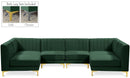 Alina Green Velvet Modular Sectional - Town Of Bargains Furniture - NY