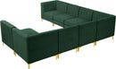 Alina Green Velvet Modular Sectional - Town Of Bargains Furniture - NY