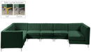 Alina Green Velvet Modular Sectional - Town Of Bargains Furniture - NY