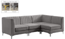 Alina Grey Velvet Modular Sectional - Town Of Bargains Furniture - NY