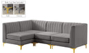 Alina Grey Velvet Modular Sectional - Town Of Bargains Furniture - NY
