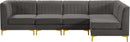 Alina Grey Velvet Modular Sectional - Town Of Bargains Furniture - NY