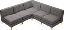 Alina Grey Velvet Modular Sectional - Town Of Bargains Furniture - NY
