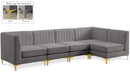 Alina Grey Velvet Modular Sectional - Town Of Bargains Furniture - NY